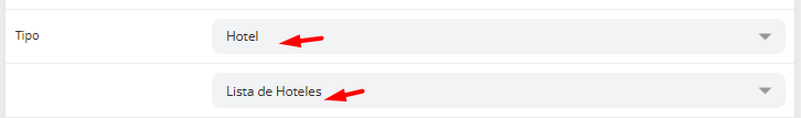 Campo Tipo de lista