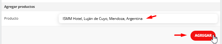 Botón Agregar hotel