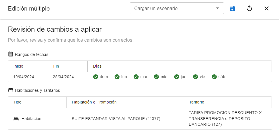 Ventana de revisión de cambios