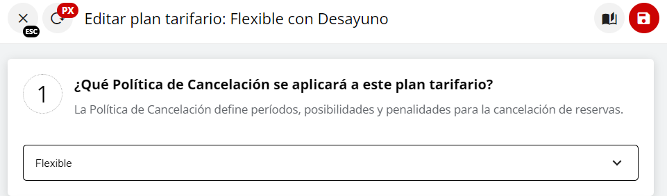 Configuración de política de cancelación