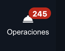 Menú lateral Operaciones