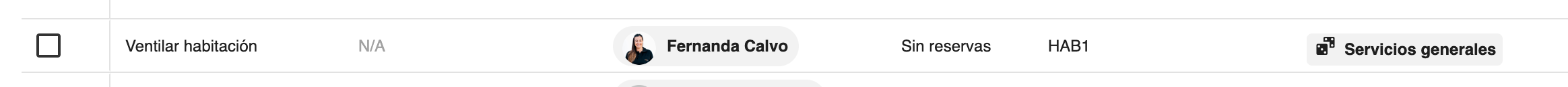 Lista de tareas con la tarea creada