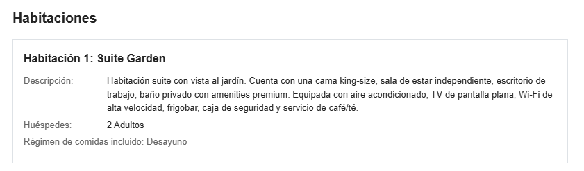 Ejemplo visual de categoría, huéspedes y régimen sin política.