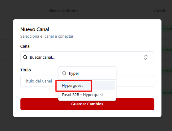 Seleccionar Hyperguest
