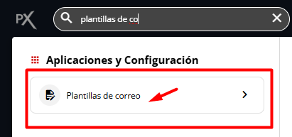 Aplicación Plantillas de correo
