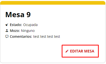 Editar mesa en Plano de Mesas