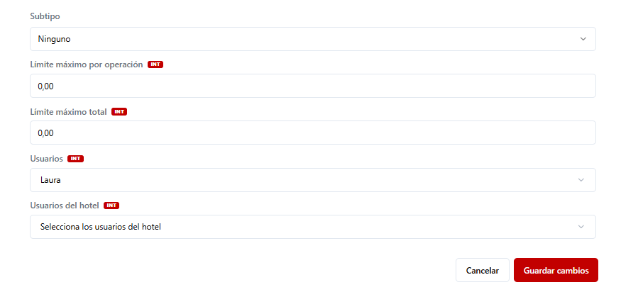 Edición de proveedor - Campos adicionales