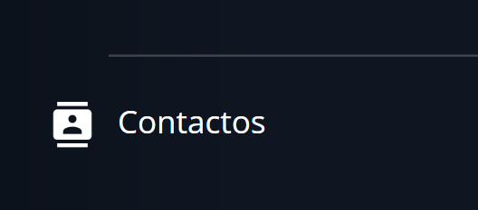 Captura de pantalla del menú lateral para acceder a Conversaciones y Marketing.