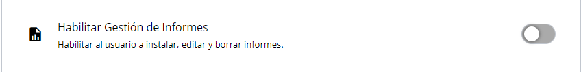 Opción Habilitar Gestión de Informes