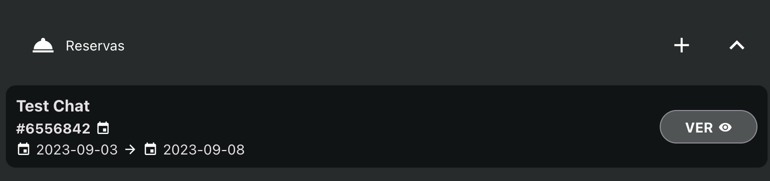 Reserva en el chat