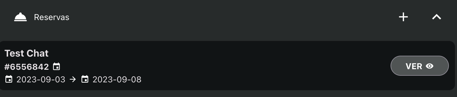 Reserva asociada visualizada