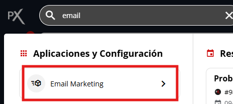 Acceso a Email Marketing