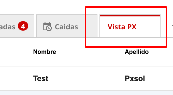 Selección de vista personalizada de lista de reservas