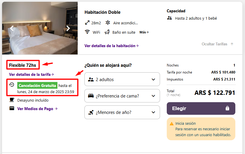 Ejemplo de búsqueda en el motor de la agencia después del mapeo de políticas