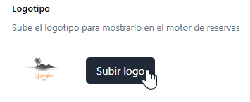 Carga de logotipo en el motor de reservas