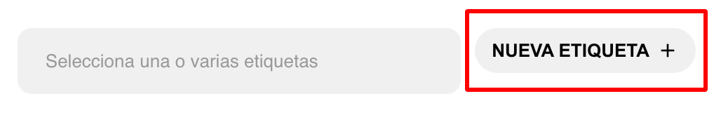 Botón Nueva Etiqueta