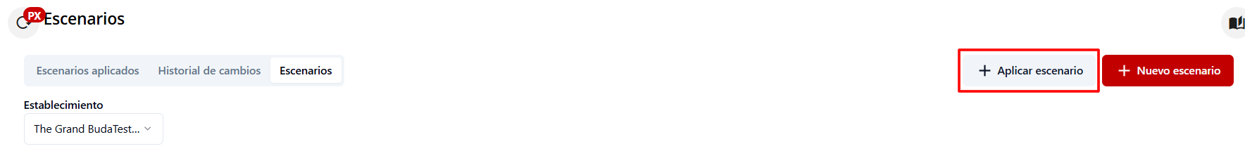 Botón Aplicar Escenario