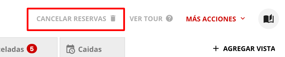 Botón Cancelar Reservas