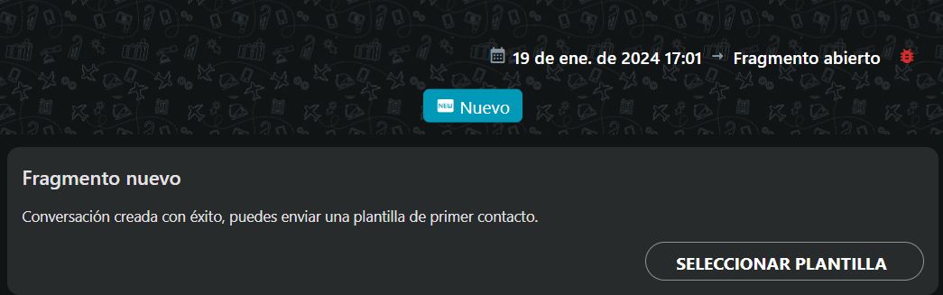 Aviso de plantillas de primer contacto