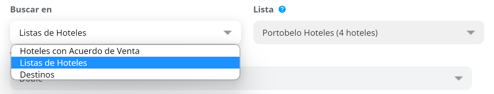 Selección de establecimiento