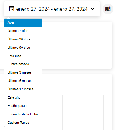 Selector de rango de fechas en el calendario