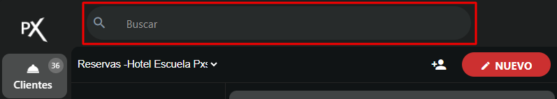 Buscador superior en la aplicación Conversaciones