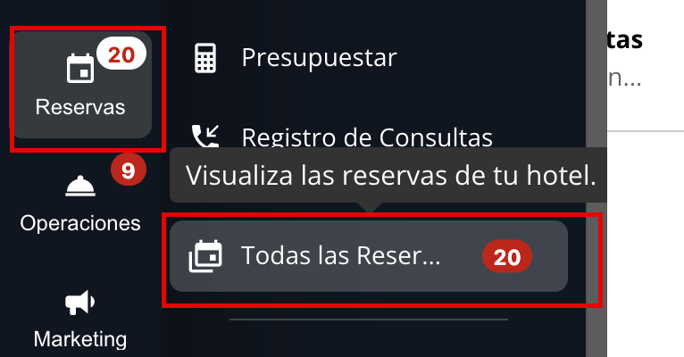 Lista de reservas