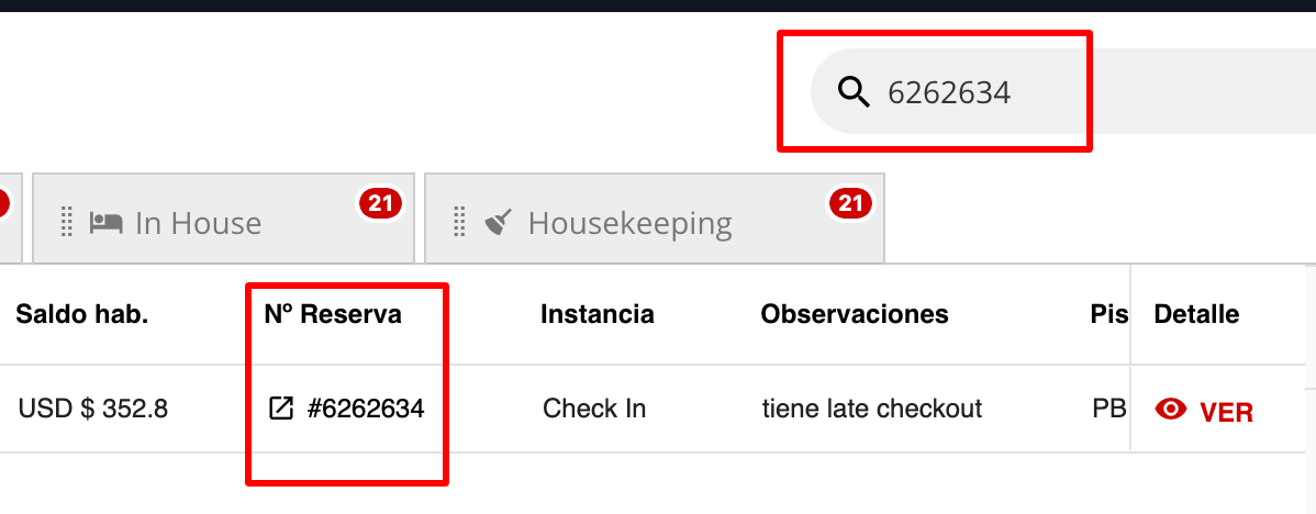 Buscador de la aplicación para encontrar habitaciones
