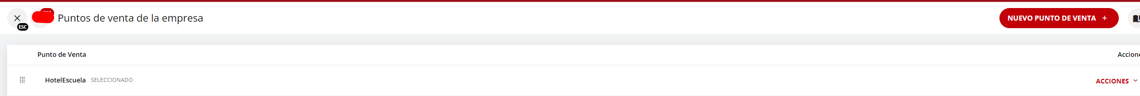 Ventana principal de la aplicación Punto de ventas.