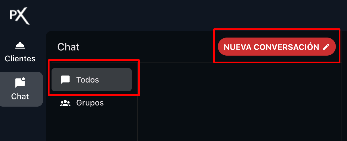 Inicio de una nueva conversación individual