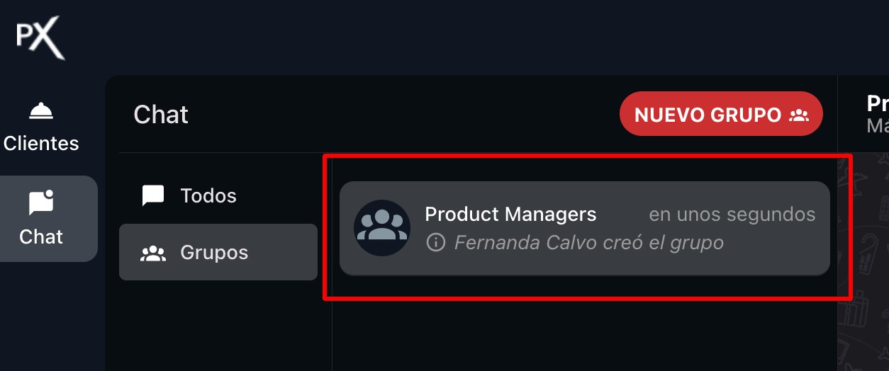 Área de redacción de mensajes grupales