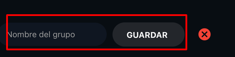 Campo para editar nombre