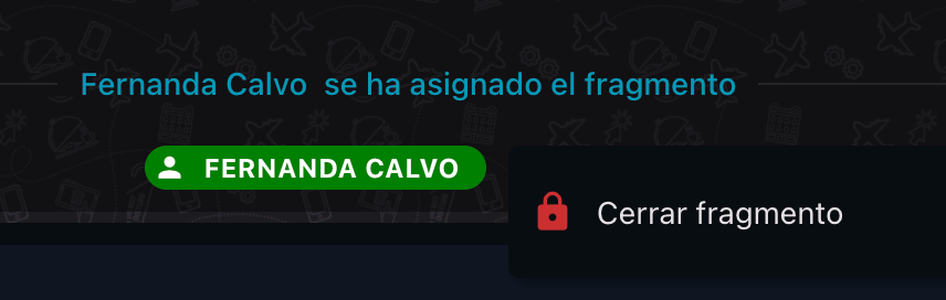 Opción para cerrar conversación