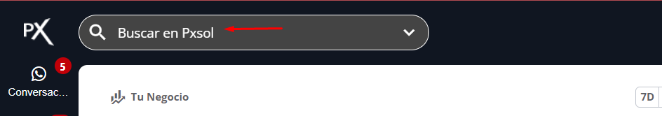 Buscador del Panel de Inicio