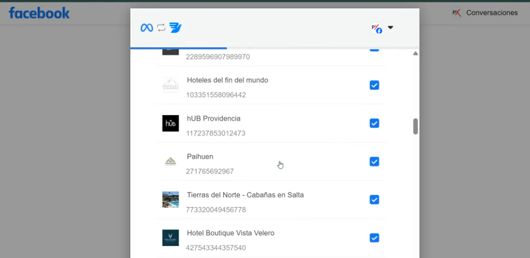 Confirmación de conexión de Facebook en Bird