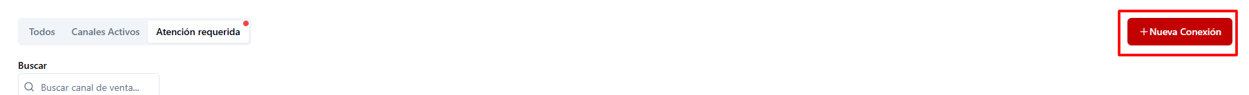 Botón para iniciar una nueva conexión de canal