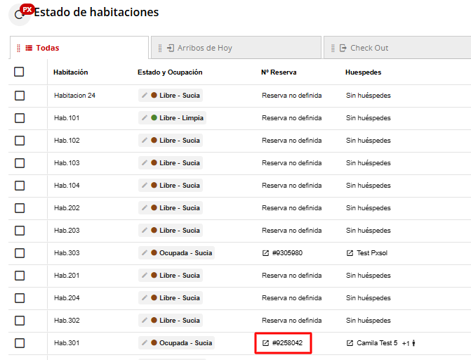 Aplicación Estado de Habitaciones