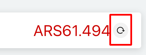 Botón de actualizar saldo