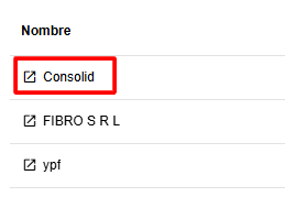 Acciones para seleccionar cuenta