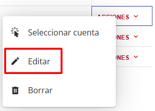 Botón Editar Cuenta