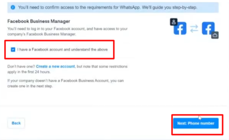 Facebook Account Selection
