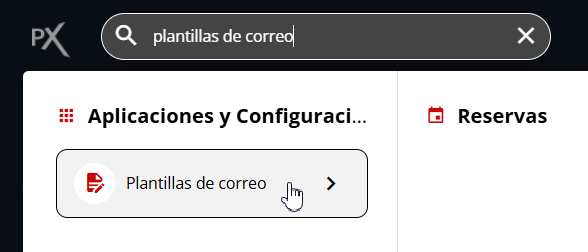 Acceso a Plantillas de correo