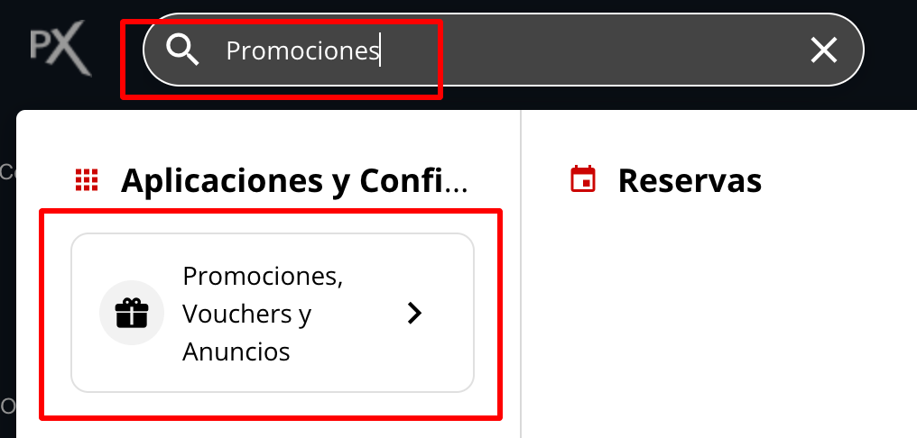 Ingreso a la aplicación desde el omnibox