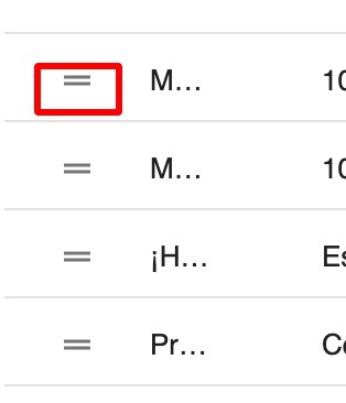 Arrastrar y soltar para ordenar