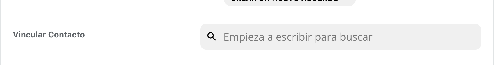 Campo Vincular Contacto