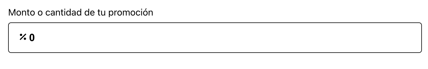 Configuración de porcentaje de descuento o recargo