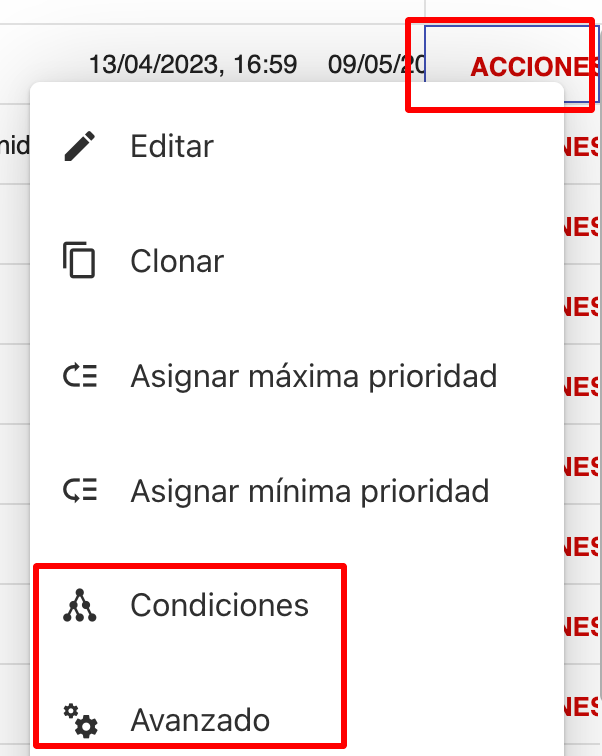 Opciones de acciones de promoción