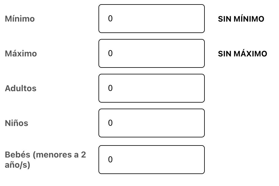Configuración de huéspedes para promoción
