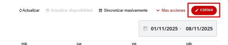 Captura de pantalla mostrando el botón de Editar en la esquina superior derecha.