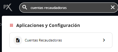 Búsqueda de Cuentas Recaudadoras